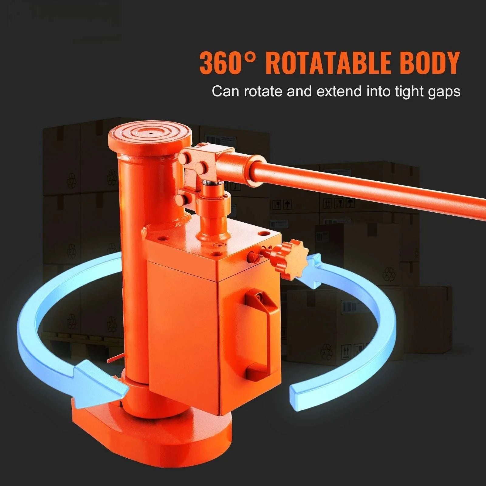 5T/10T Hydraulic Toe Jack with 360° Rotating Base for Machinery-United States
