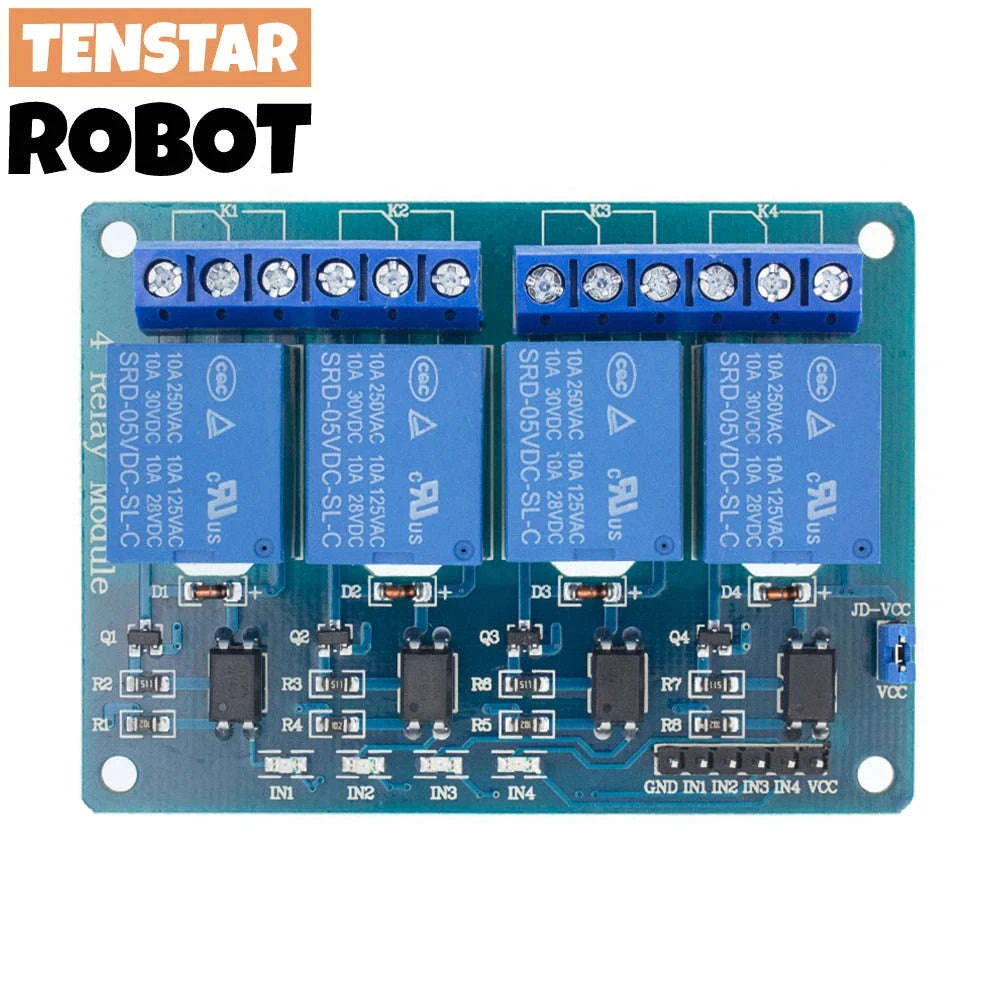 5V Relay Module with Optocoupler – 1/2/4/8 Channel Options-2CH