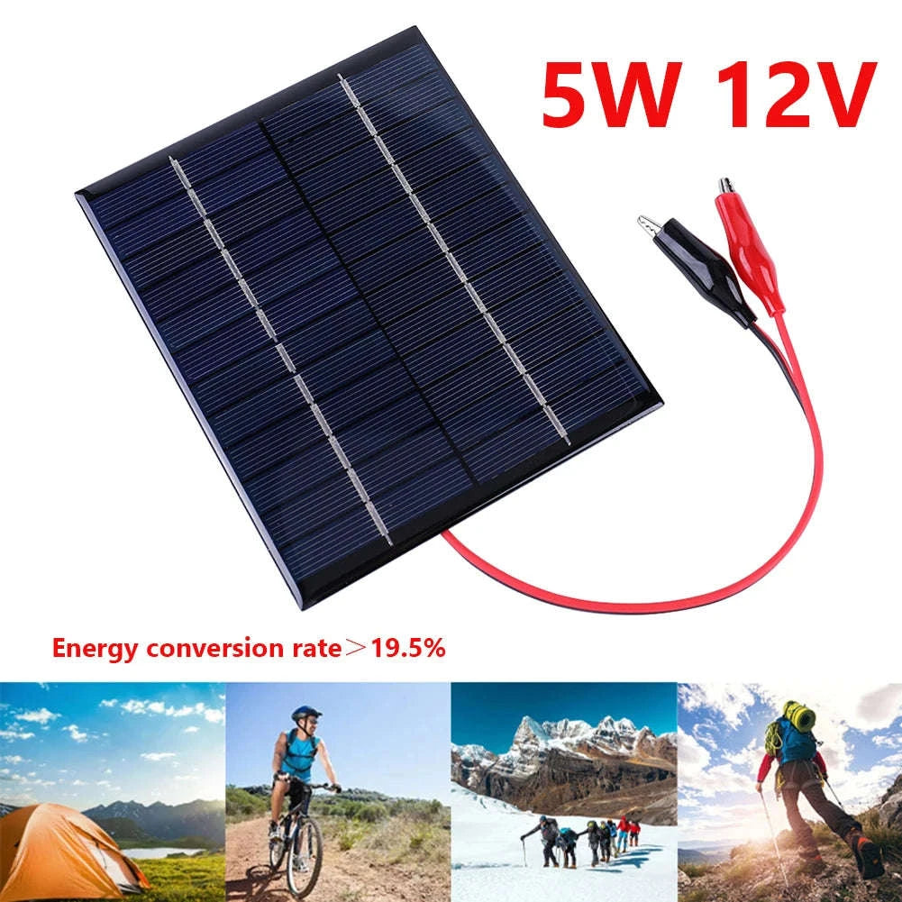 5W 12V Waterproof Mini Solar Panel Module-5W 12V / United States
