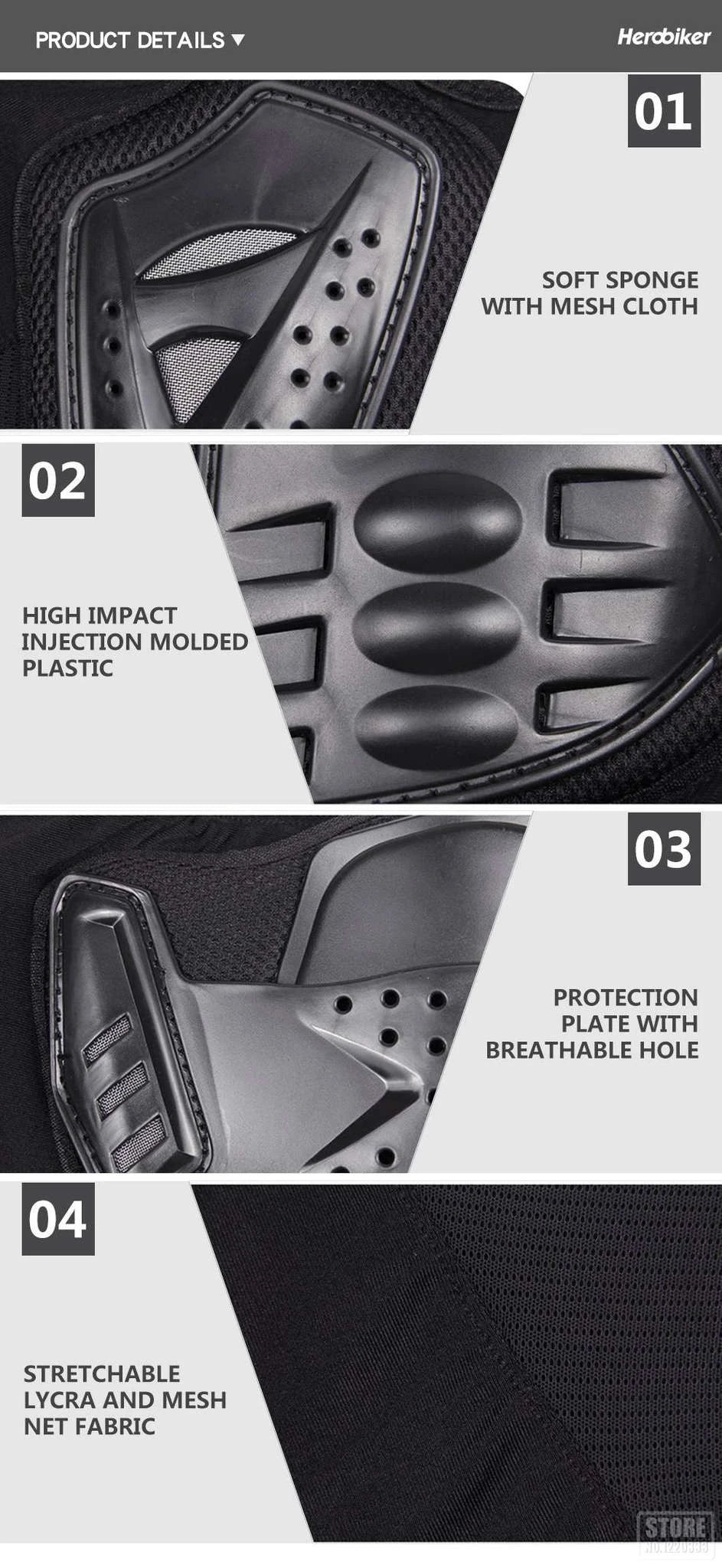 5XL Motorcycle Armor Jacket for Full Body Protection-Long Pants / S