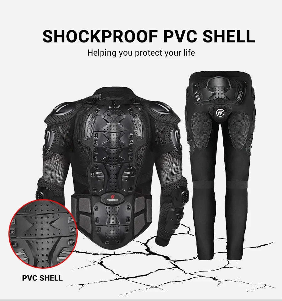 5XL Motorcycle Armor Jacket for Full Body Protection-Long Pants / S