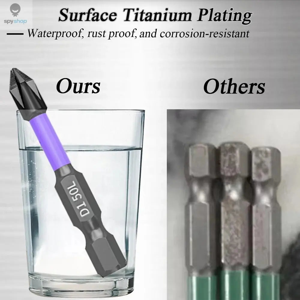 6/12 Pcs Magnetic Screwdriver Bits Non-slip Shockproof Phillips Impact Bits Hex Shank Alloy Steel Bits Suitable for Power Tools Spy-shop.com