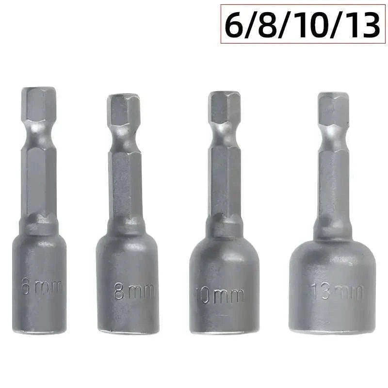 6–13 mm Magnetic Impact Socket Set for Fast, Secure Fastening-6-8-10-13 / CHINA