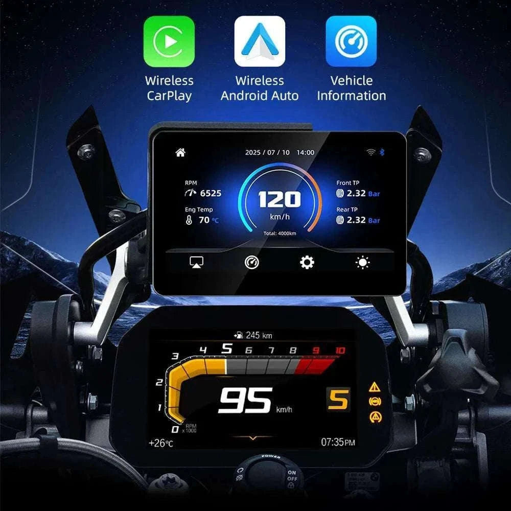 6.2" Motorcycle GPS with Wireless CarPlay & Android Auto for BMW-M13A Pro / China Mainland / None