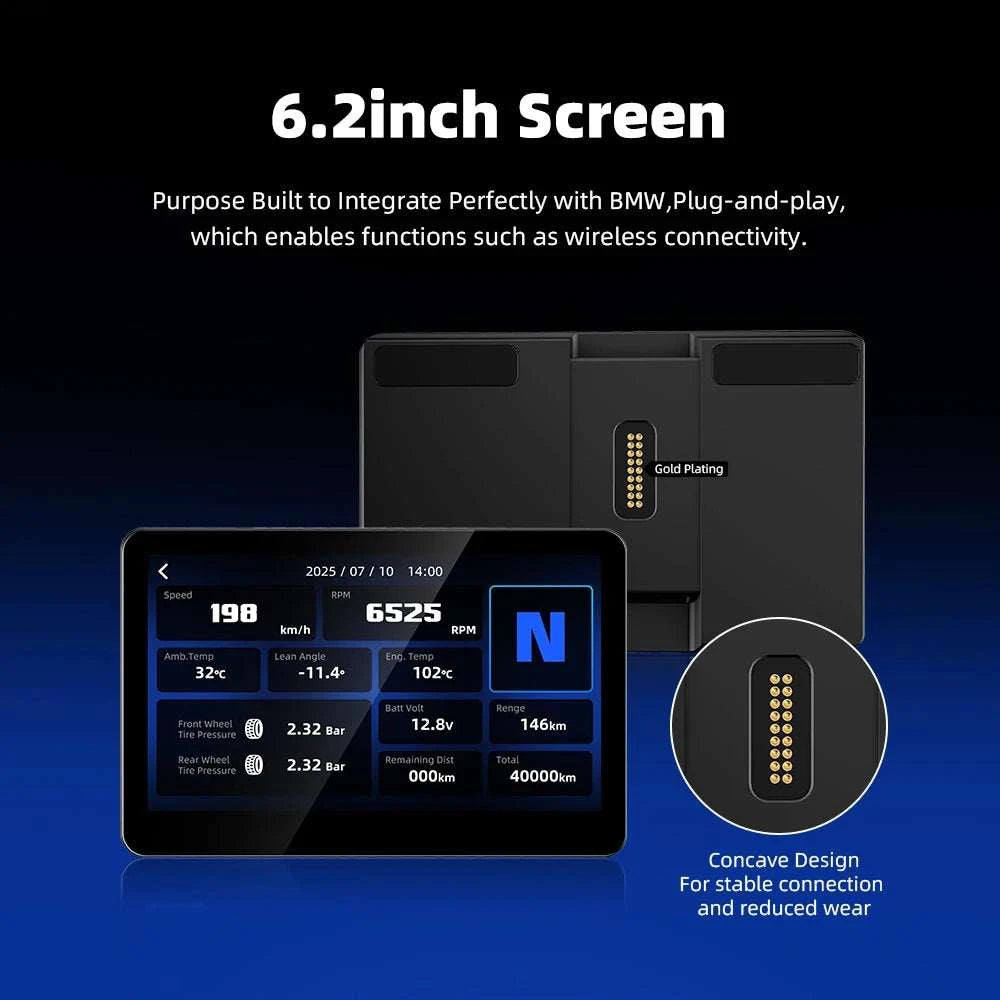 6.2" Motorcycle GPS with Wireless CarPlay & Android Auto for BMW-M13A Pro / China Mainland / None