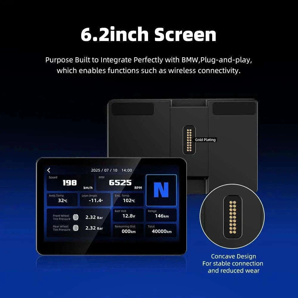 6.2" Motorcycle GPS with Wireless CarPlay & Android Auto for BMW-M13A Pro / China Mainland / None