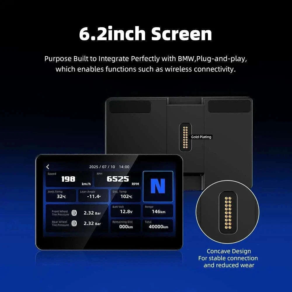 6.2" Motorcycle GPS with Wireless CarPlay & Android Auto for BMW-M13A Pro / China Mainland / None