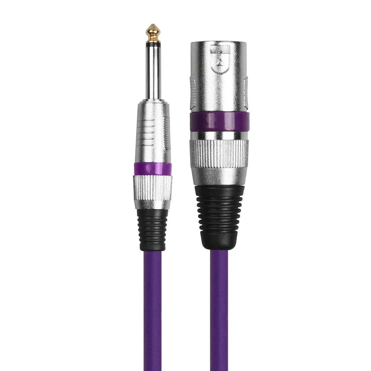 6.35mm 1/4" TS to XLR Male Microphone Cable for Amp & Mixer-Blue-TS to XLR Male / 2m