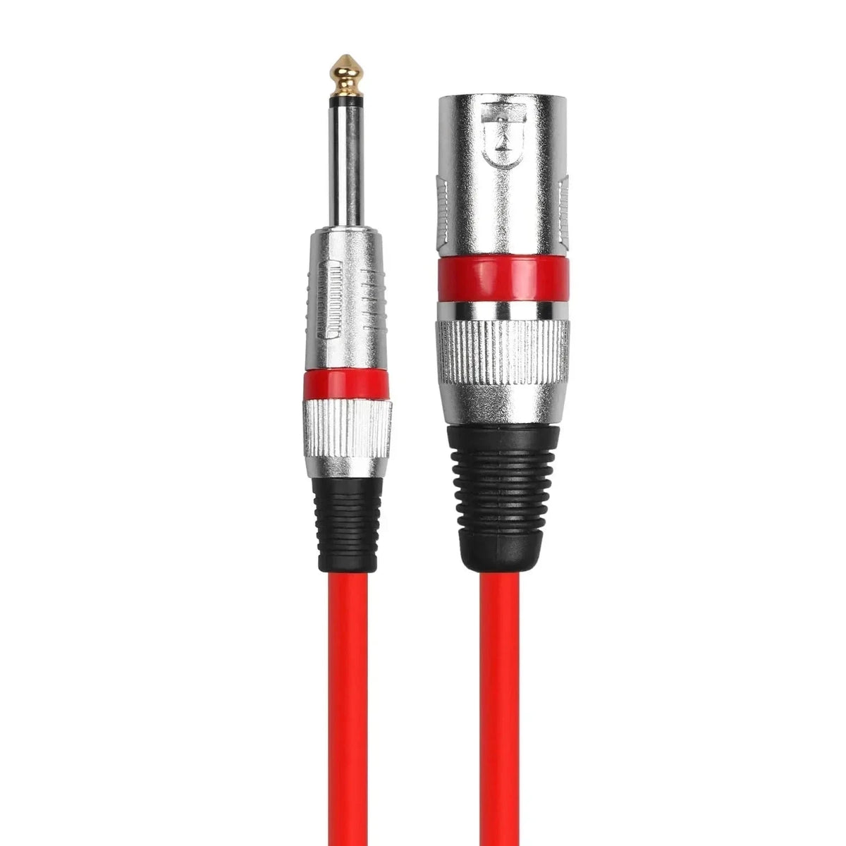 6.35mm 1/4" TS to XLR Male Microphone Cable for Amp & Mixer-Blue-TS to XLR Male / 2m