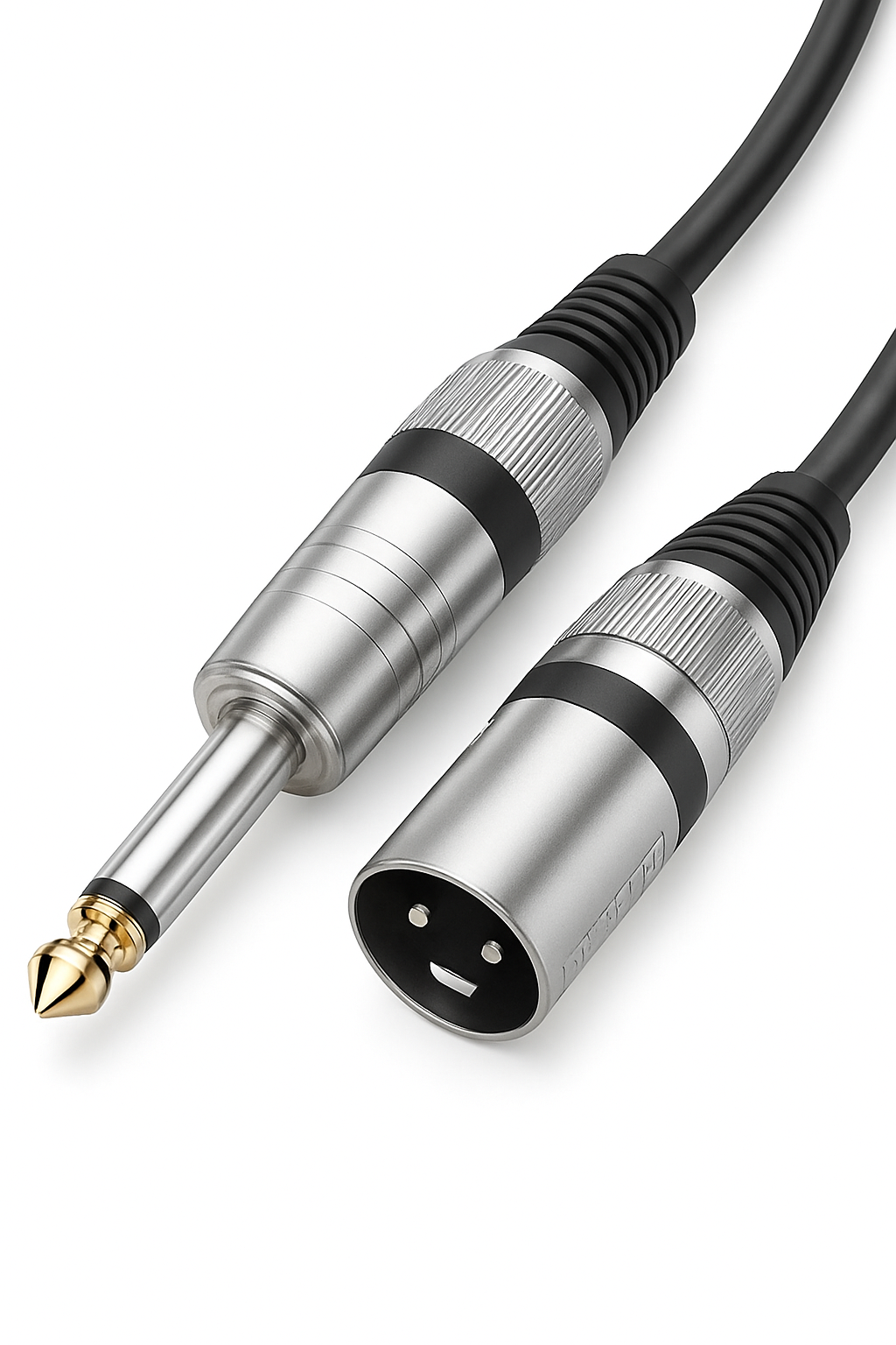 Kabel mikrofonowy 6,35 mm 1/4" TS na XLR męski do wzmacniacza i miksera