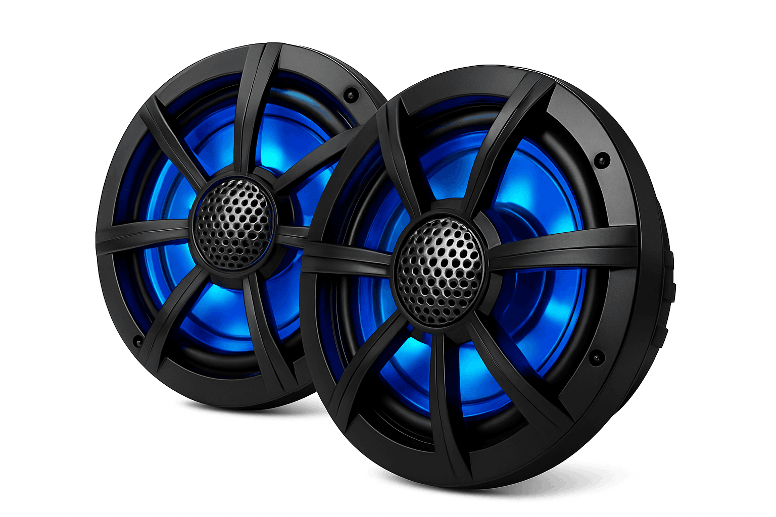 6.5 Inch Marine Coaxial Speaker with HIFI Light, IP66 Waterproof, 1pc-Default Title