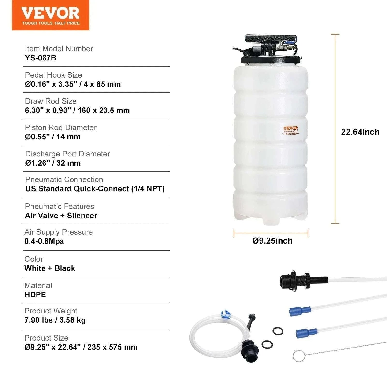 6.5L/15L Pneumatic Fluid Extractor Oil Change Pump Kit-15L / GERMANY