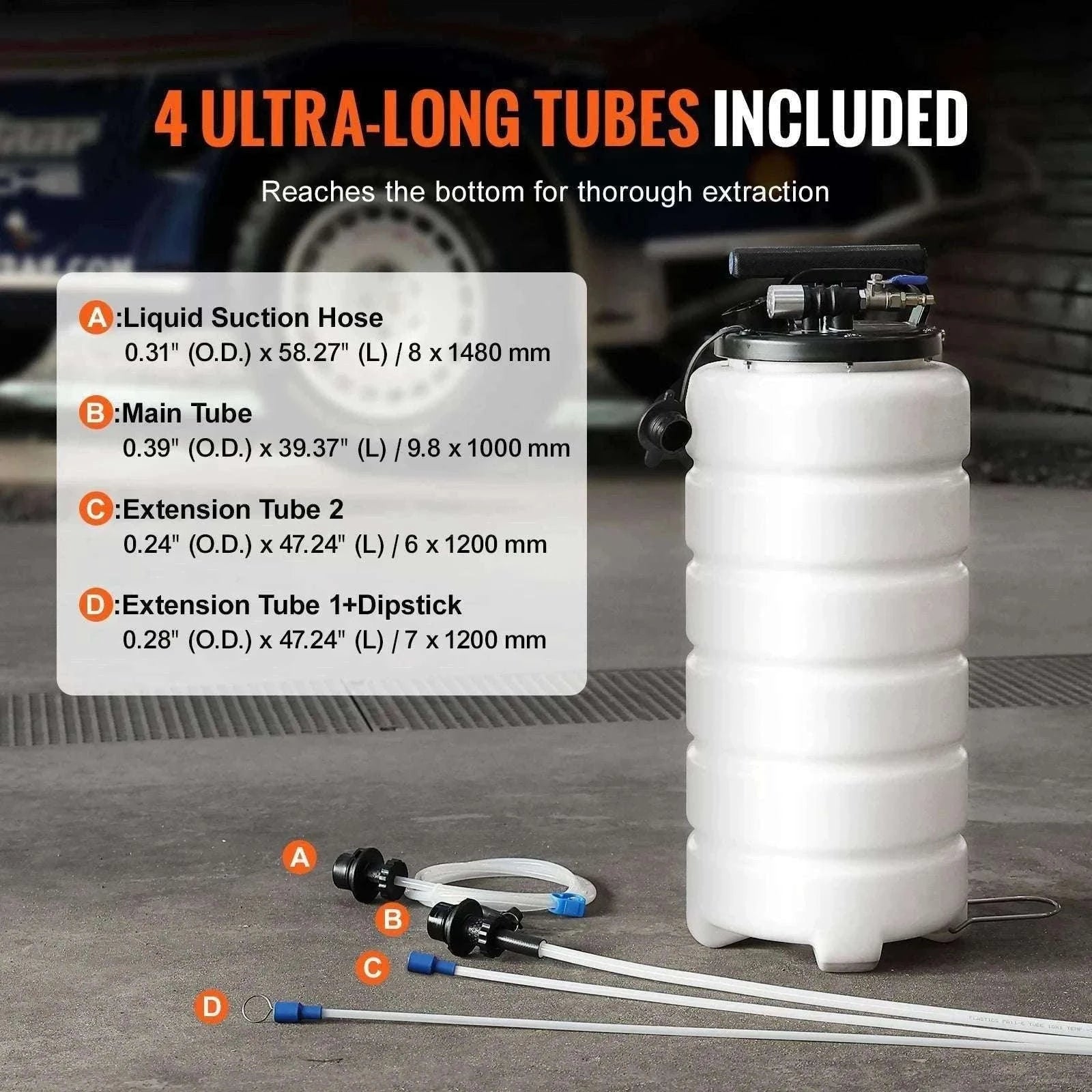 6.5L/15L Pneumatic Fluid Extractor Oil Change Pump Kit-15L / GERMANY