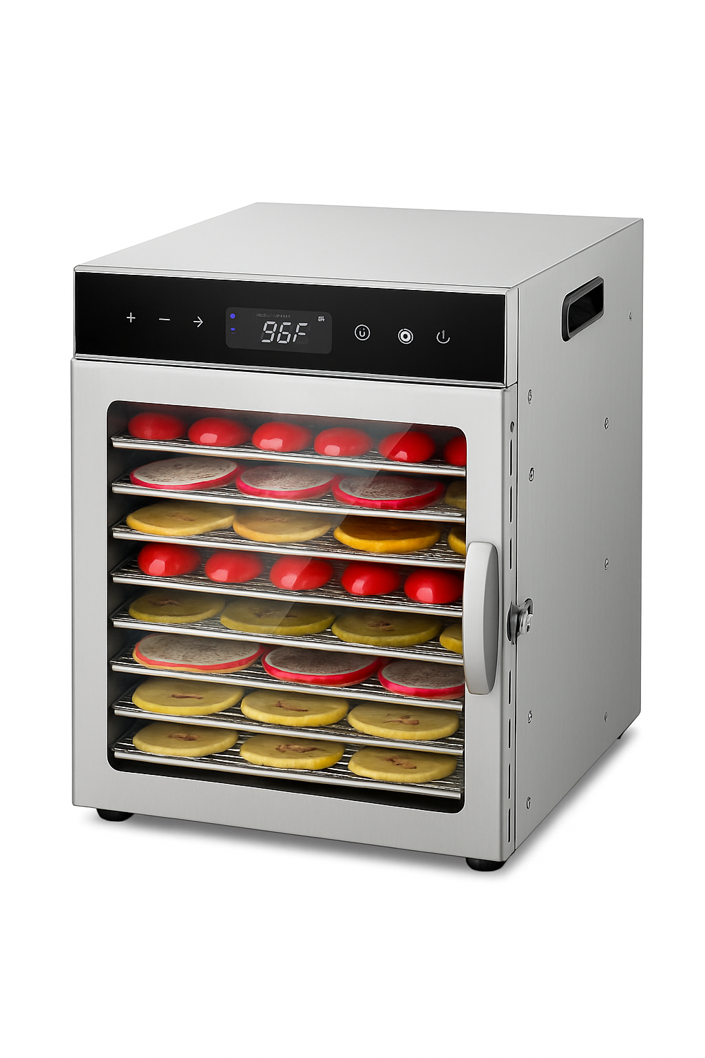 Stainless Steel Food Dehydrator with 12 Layers and Touch Control