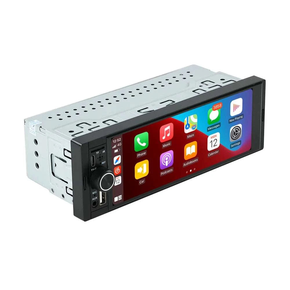 6.86" 1DIN Car Stereo with Wireless CarPlay, Android Auto & BT-OD2