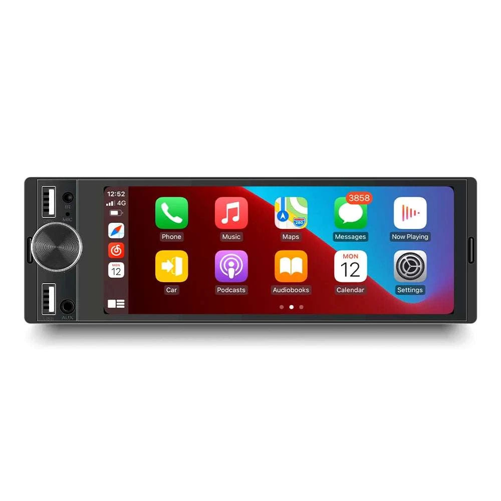 6.86" 1DIN Car Stereo with Wireless CarPlay, Android Auto & BT-OD2