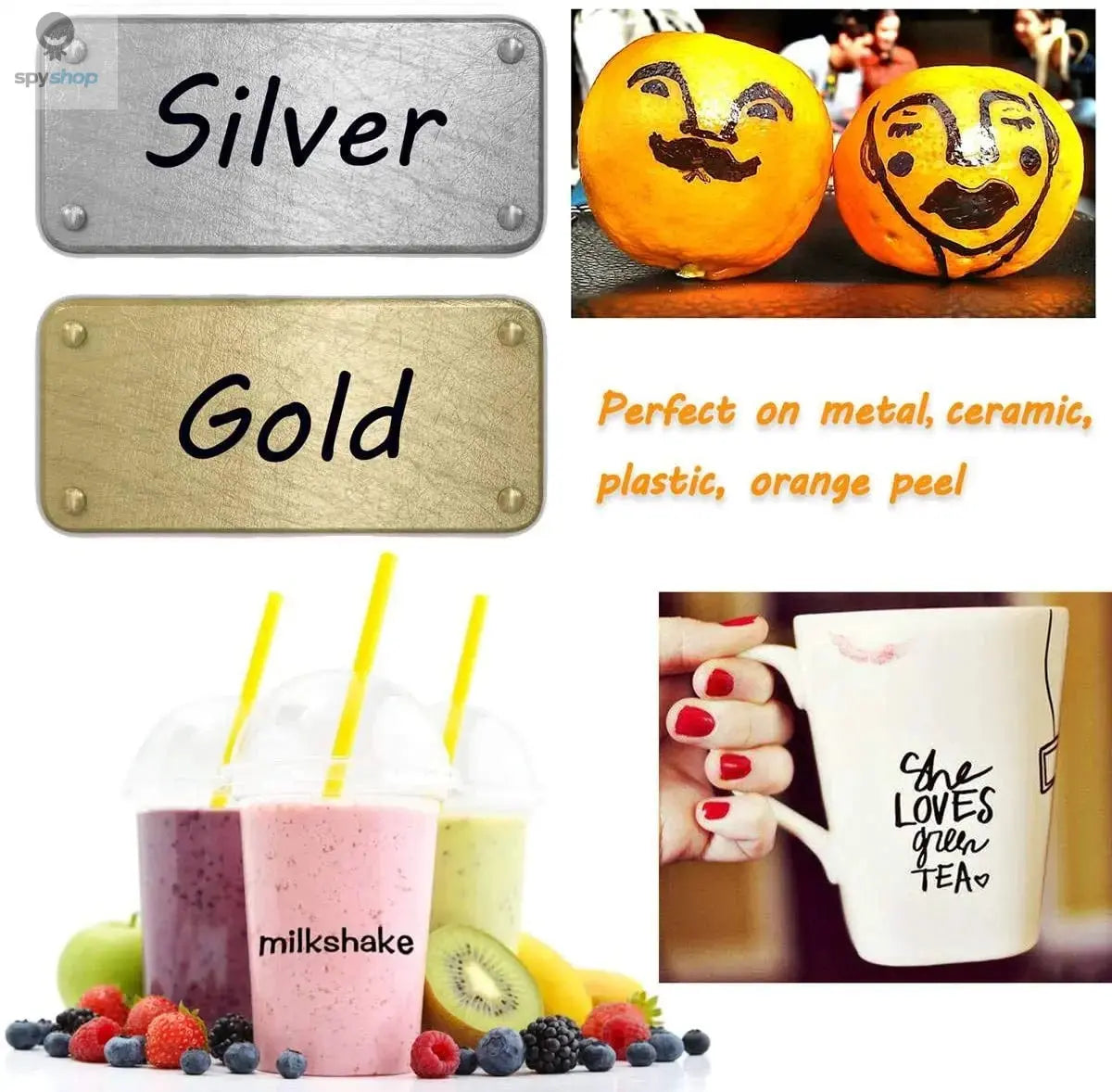 6 PCS Permanent Marker Pen Manga Drawing Markers Black Blue Red Waterproof Ink Sketch Pens Stationery Art School Supplies Spy-shop.com