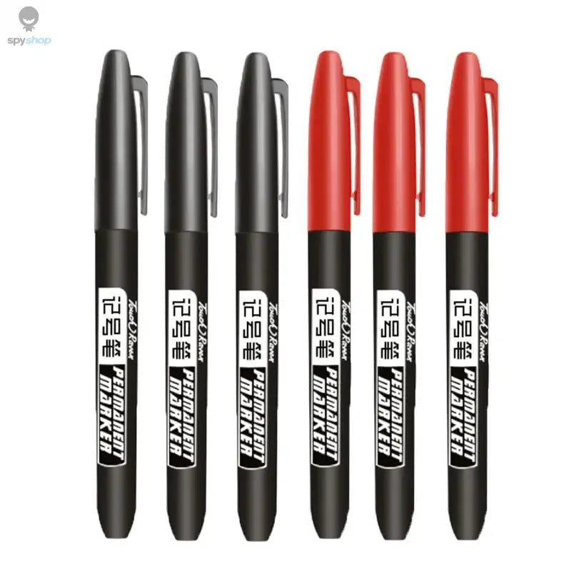 6 PCS Permanent Marker Pen Manga Drawing Markers Black Blue Red Waterproof Ink Sketch Pens Stationery Art School Supplies Spy-shop.com
