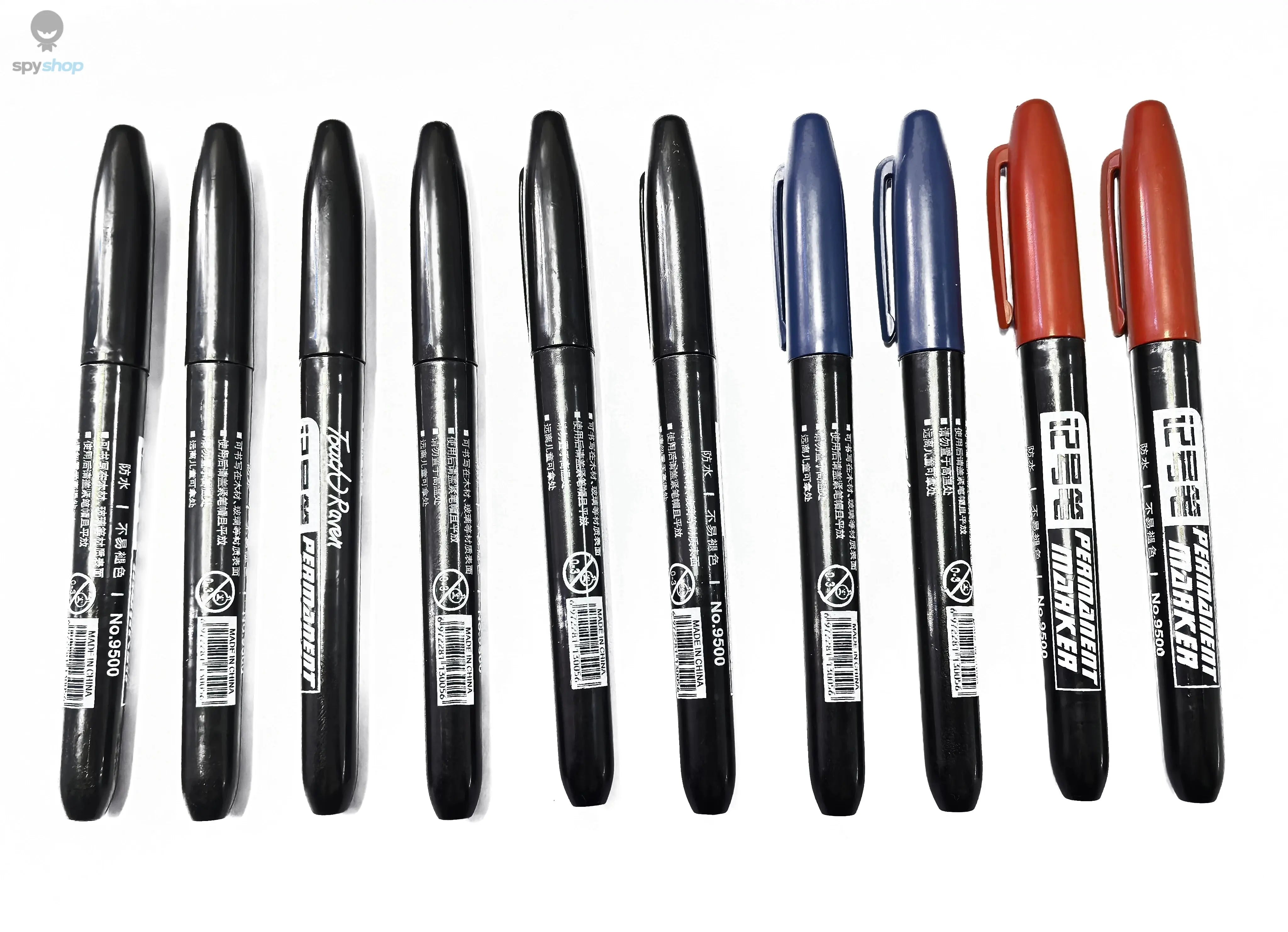 6 PCS Permanent Marker Pen Manga Drawing Markers Black Blue Red Waterproof Ink Sketch Pens Stationery Art School Supplies Spy-shop.com
