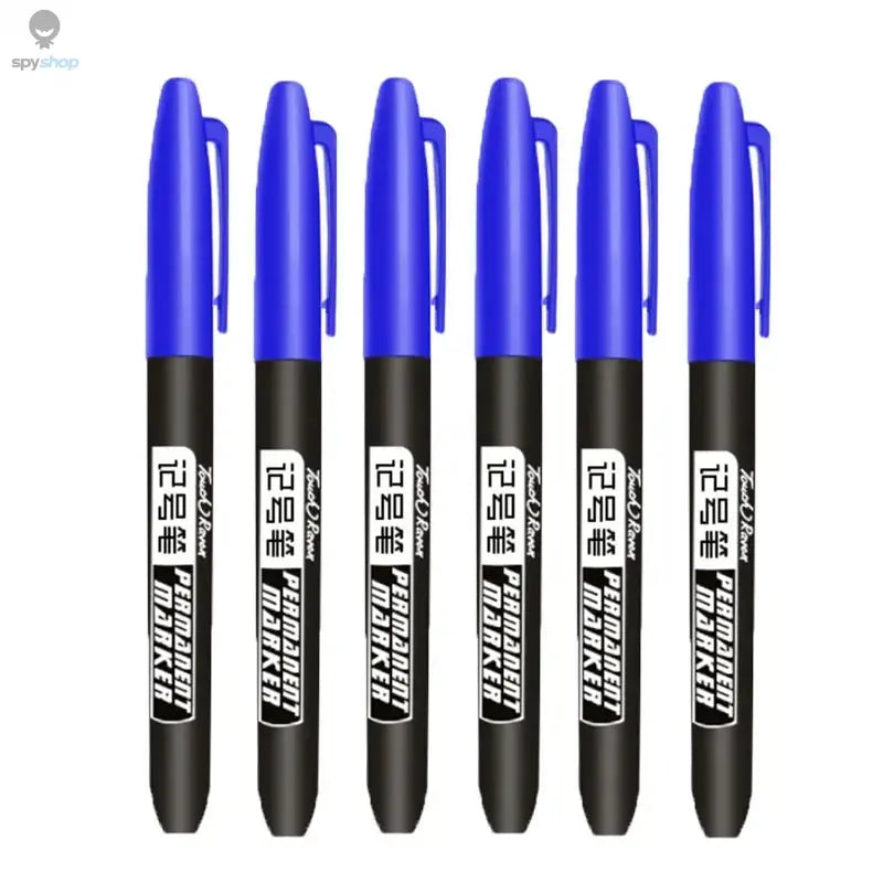 6 PCS Permanent Marker Pen Manga Drawing Markers Black Blue Red Waterproof Ink Sketch Pens Stationery Art School Supplies Spy-shop.com
