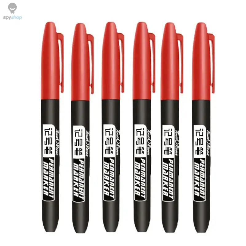 6 PCS Permanent Marker Pen Manga Drawing Markers Black Blue Red Waterproof Ink Sketch Pens Stationery Art School Supplies Spy-shop.com