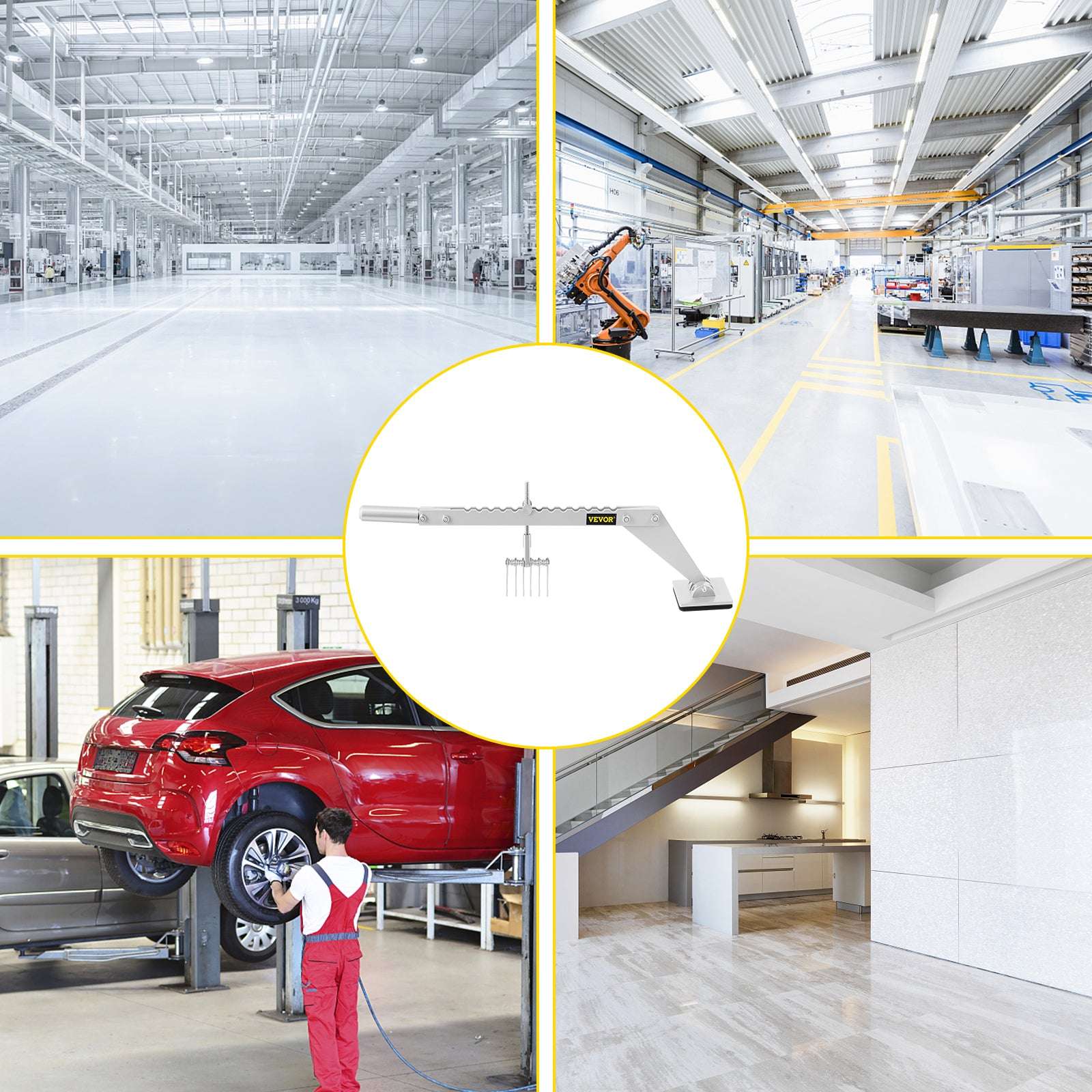 6-Claw Dent Puller Bar with Adjustable Foot for Car Repair-spain