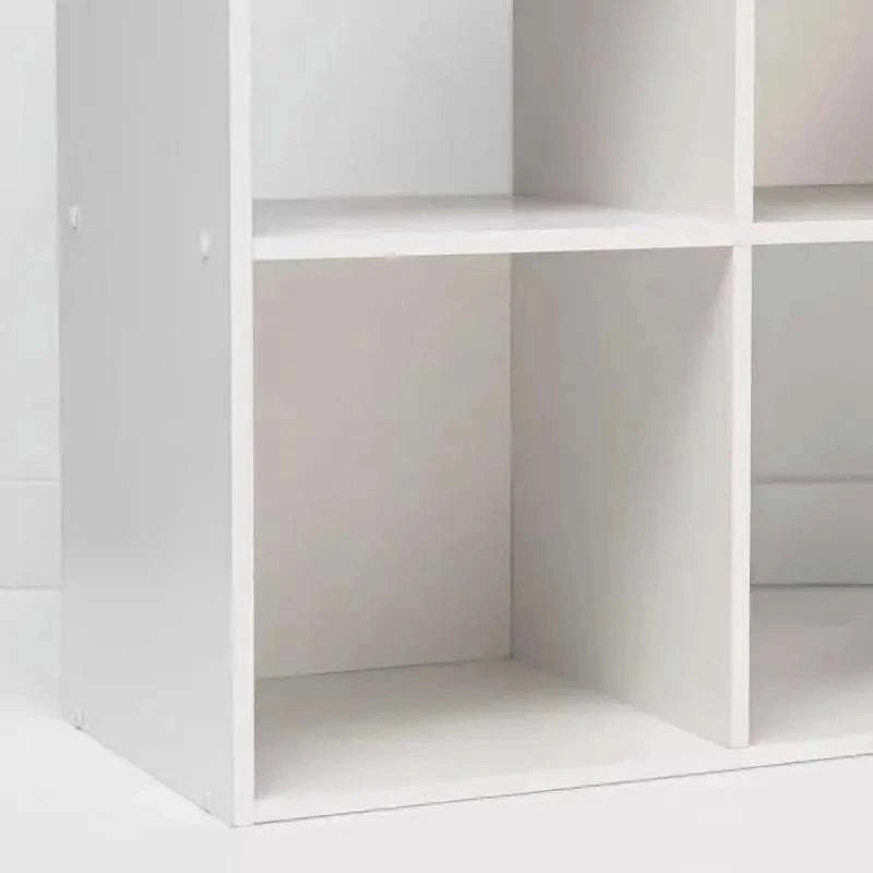 6 Cube Organizer Shelf 11" Storage Bookcase – White Wood Unit-black / United States