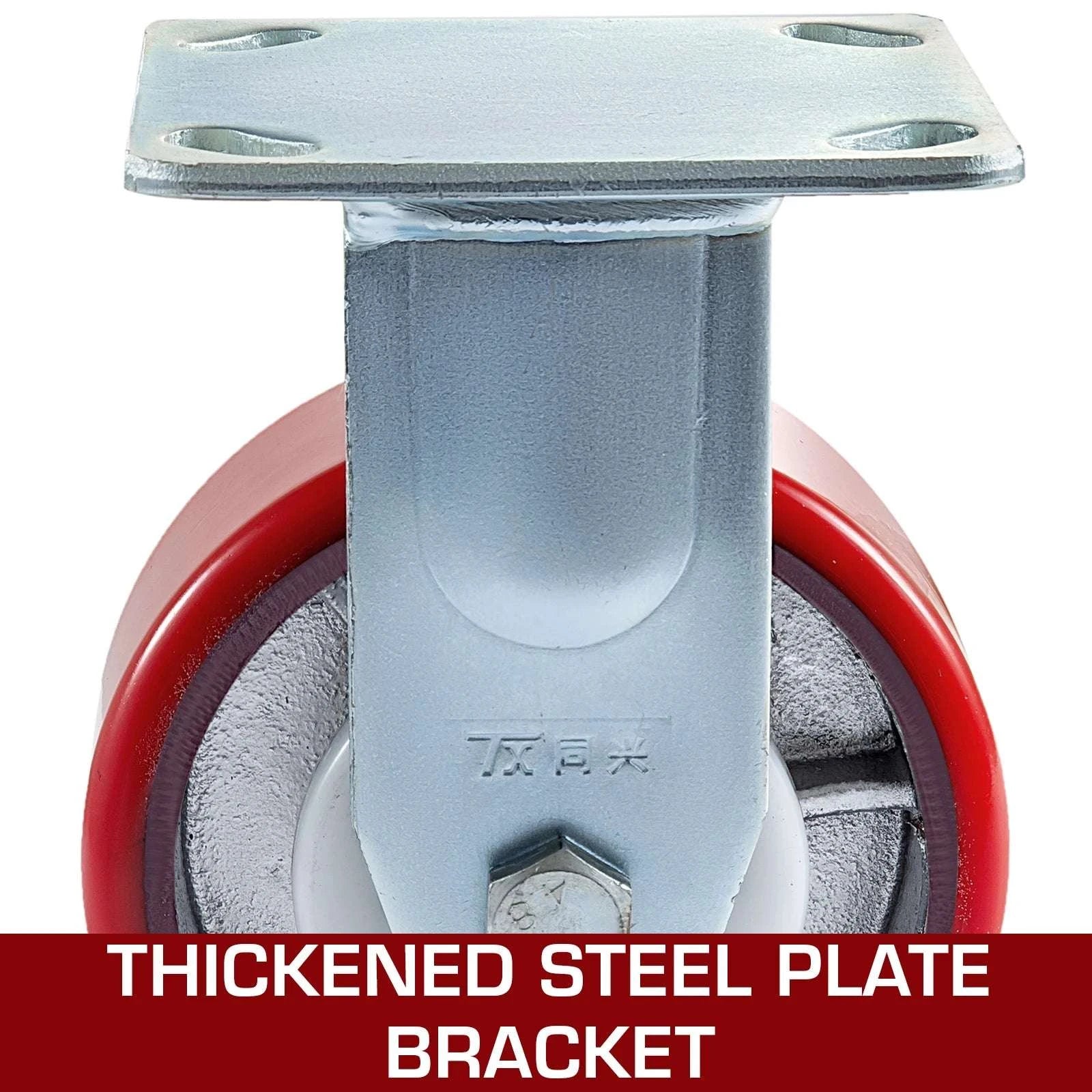 6" Heavy Duty Caster Wheels Set 1000 lb Each with Brake-6in / United States