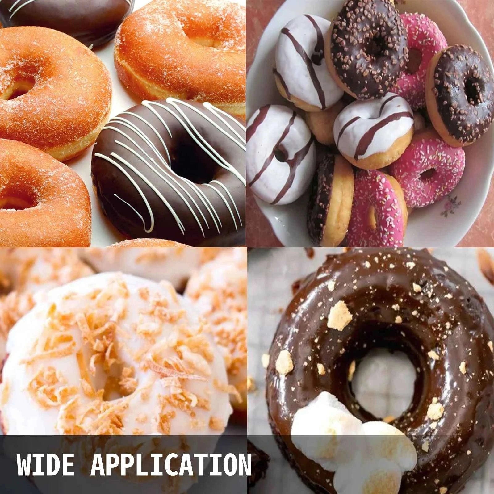 6 Hole Electric Donut Maker Stainless Steel Non-Stick Commercial Appliance-Germany