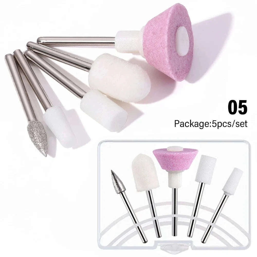 6-in-1 Electric Nail Drill Kit for At-Home Manicures-Red OPP Bag