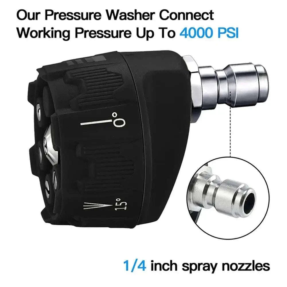 6-in-1 Pressure Washer Nozzle for Faster, Easier Cleaning-B