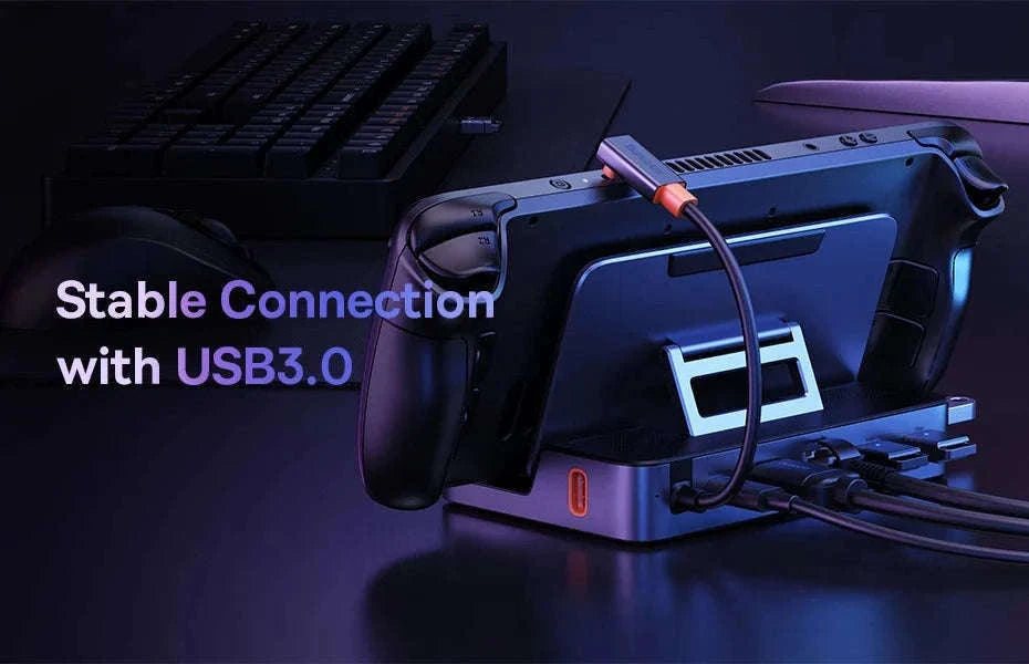 6-in-1 USB-C Dock for Steam Deck & Switch with 4K HDMI-As the pictures
