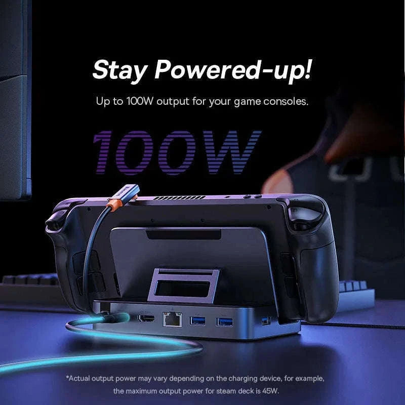 6-in-1 USB-C Dock for Steam Deck & Switch with 4K HDMI-As the pictures