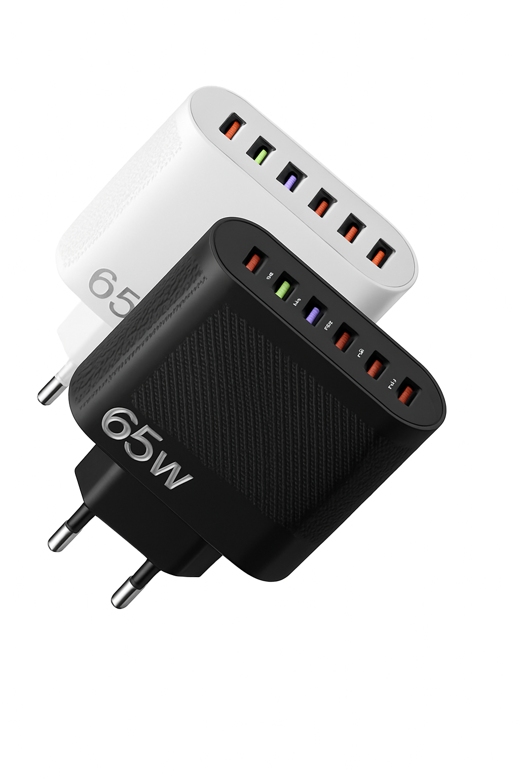 6-in-1 USB Charger with QC3.0 and PD Fast Charging
