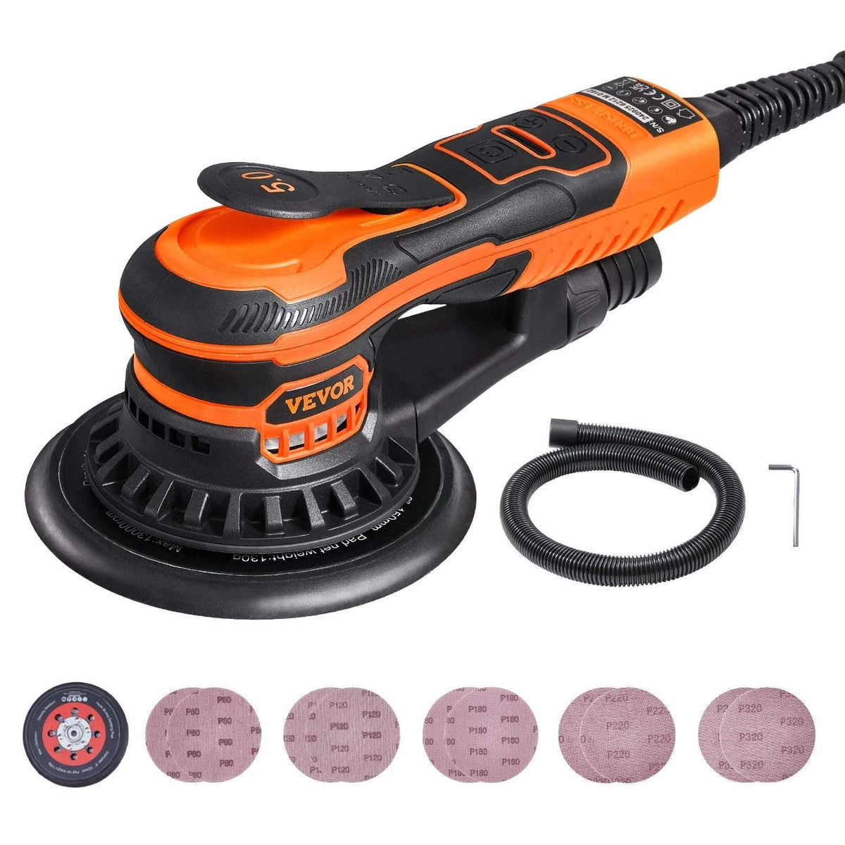 6-Inch Random Orbital Sander 350W Brushless 6-Speed-350W 6Inch / spain