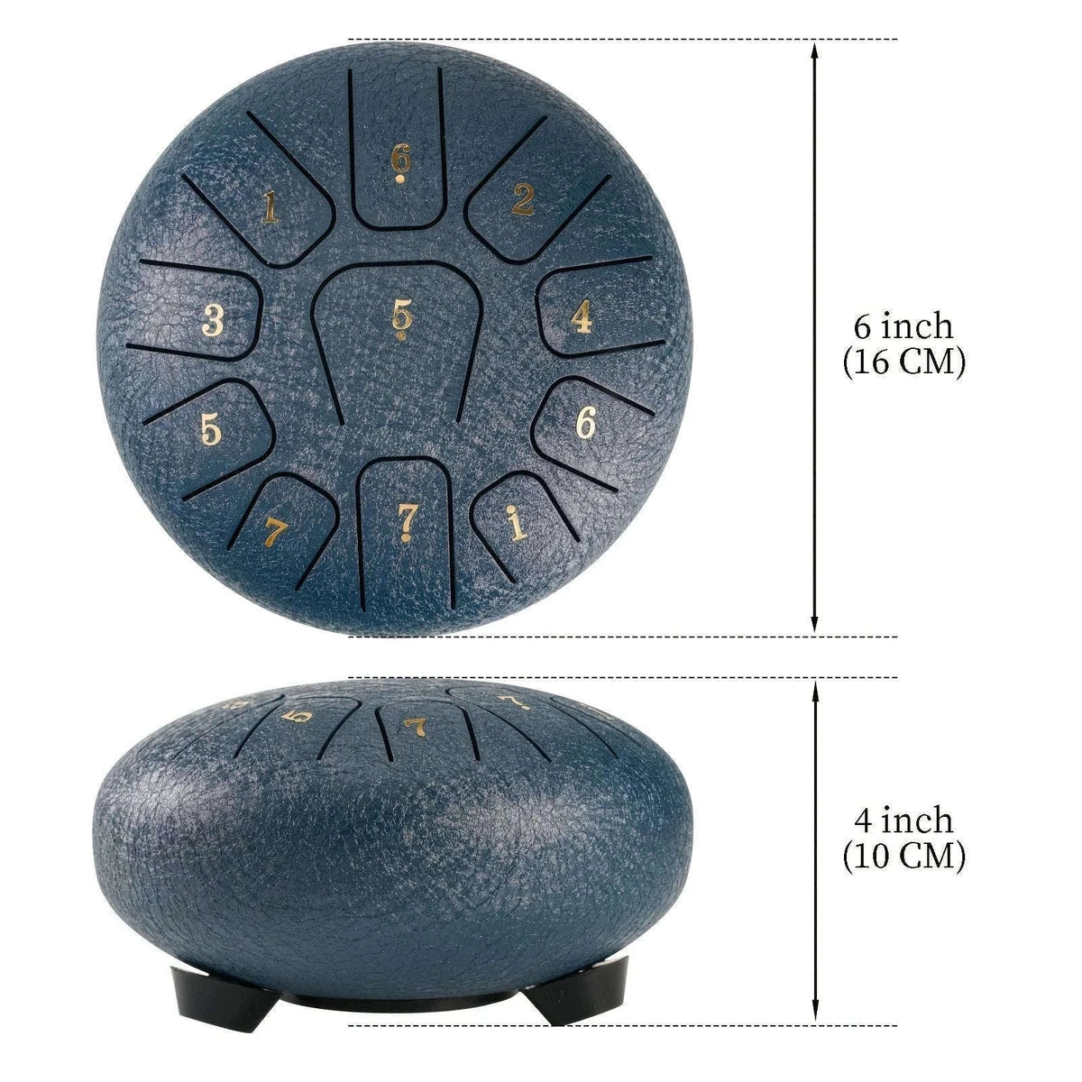 6-Inch Steel Tongue Drum Gift Set with Accessories-Yellow 6 Inchs