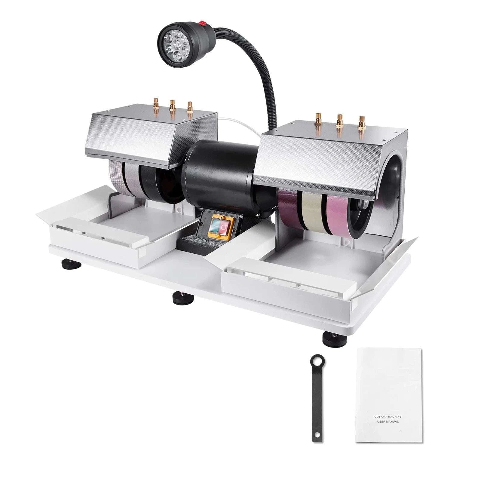 6" Lapidary Cabbing Machine 1800RPM Grinder Polisher with Water System-6inch / United States