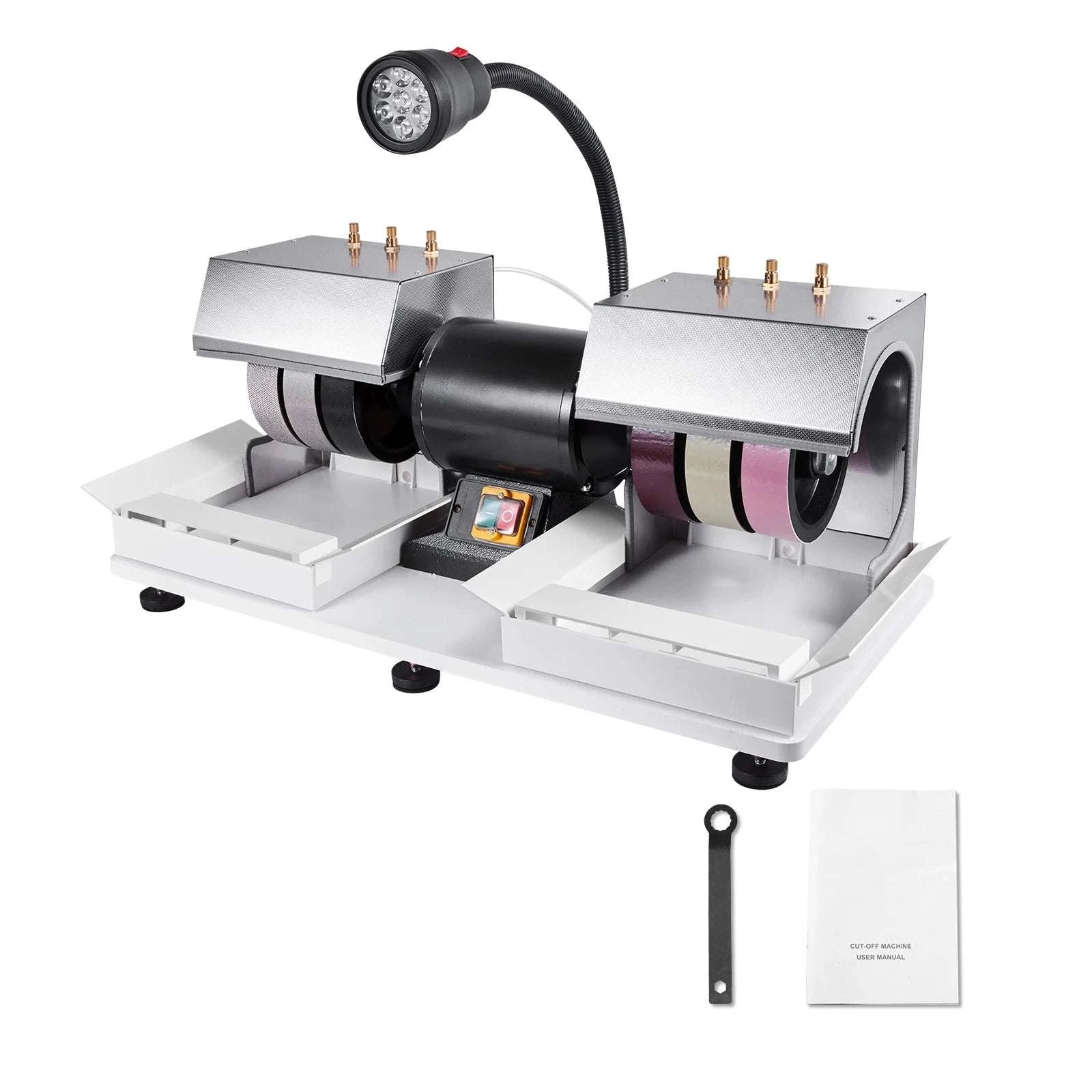 6" Lapidary Cabbing Machine 1800RPM Grinder Polisher with Water System-6inch / United States