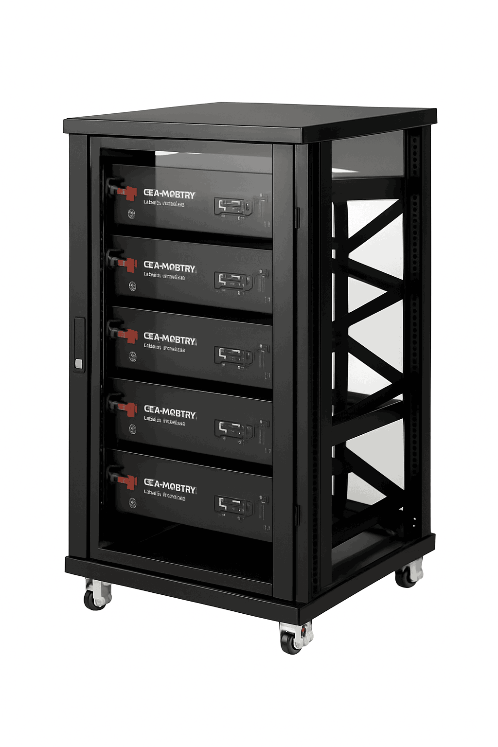 6-Layer Server Rack with 600A Busbar-black / United States