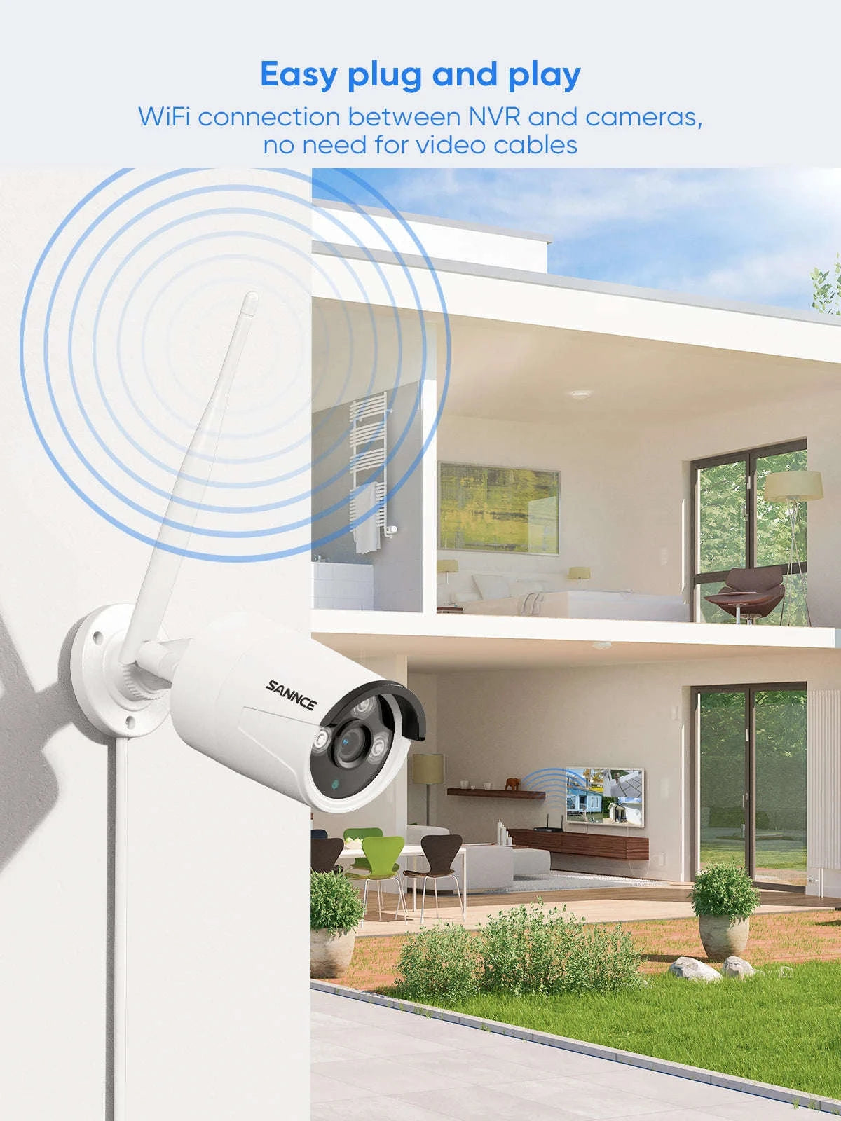 6-Pack 5MP Wi-Fi Outdoor Security Camera Kit with 10CH NVR-6PCS CAMERAS / spain / 1T