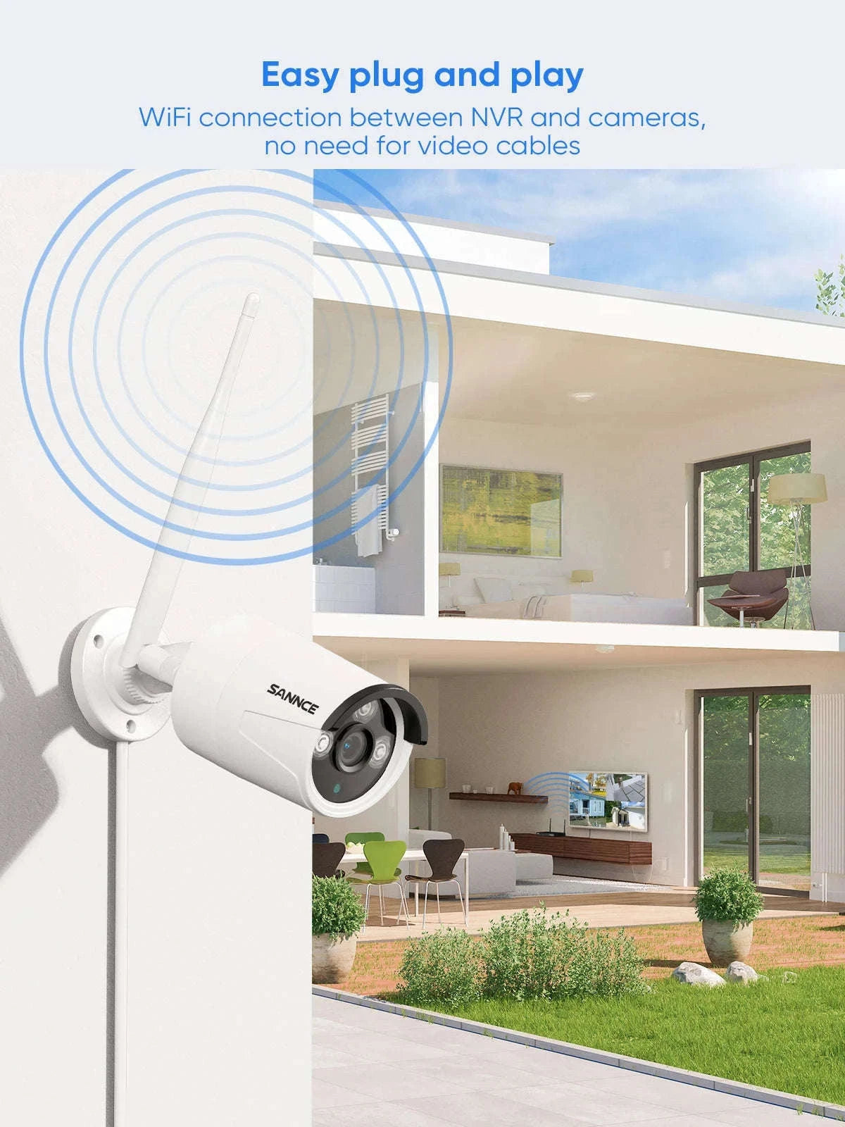 6-Pack 5MP Wi-Fi Outdoor Security Camera Kit with 10CH NVR-6PCS CAMERAS / spain / 1T