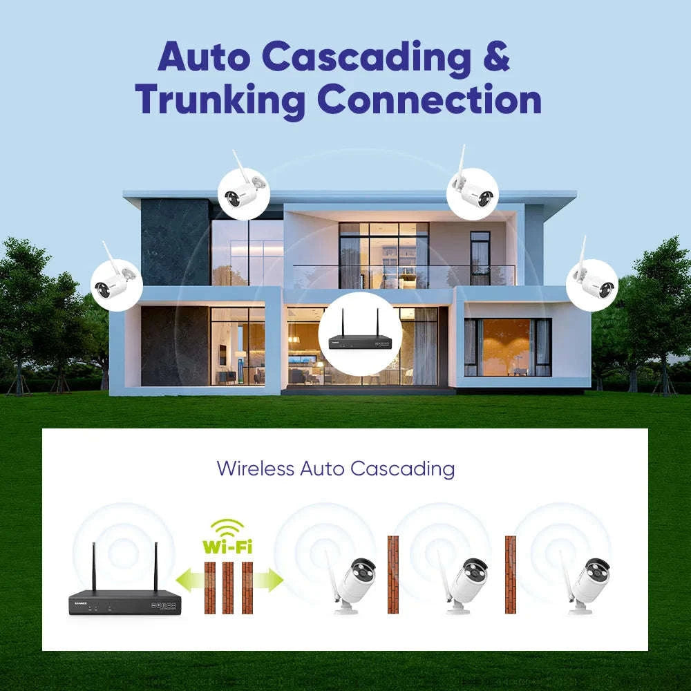 6-Pack 5MP Wi-Fi Outdoor Security Camera Kit with 10CH NVR-6PCS CAMERAS / spain / 1T