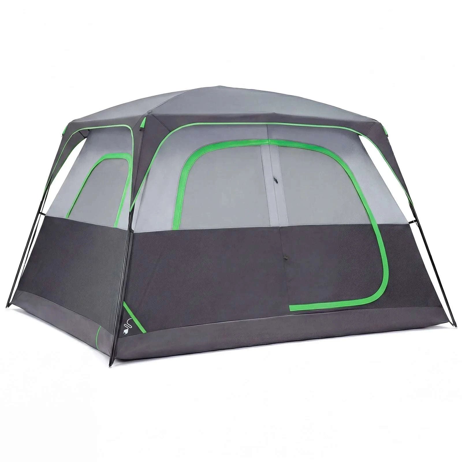 6 Person Camping Tent Waterproof Instant Setup Family Dome Shelter-Blue / United States