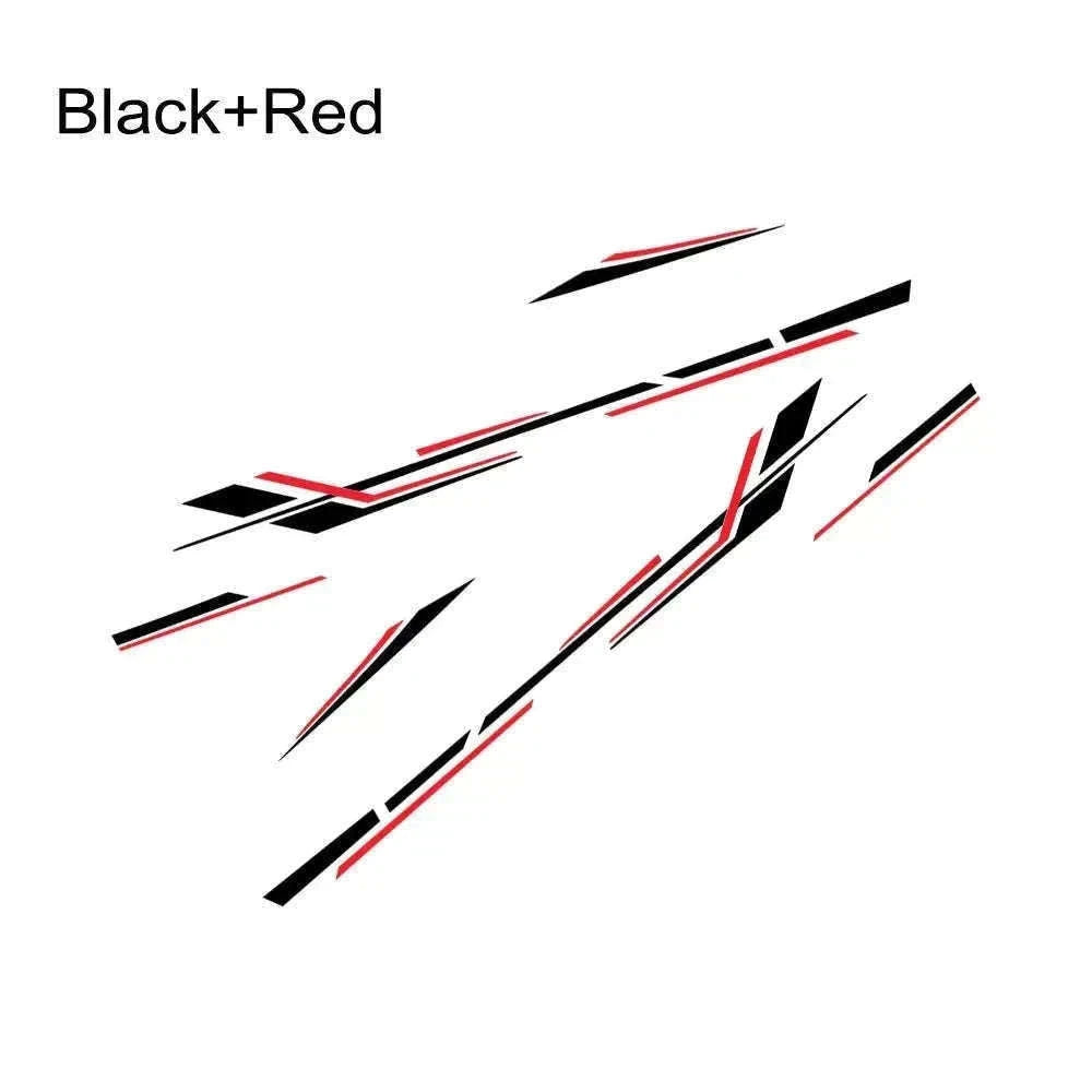 6 Piece Motorhome Stripe Vinyl Stickers for RV, Caravan & Camper Van-Black Gold