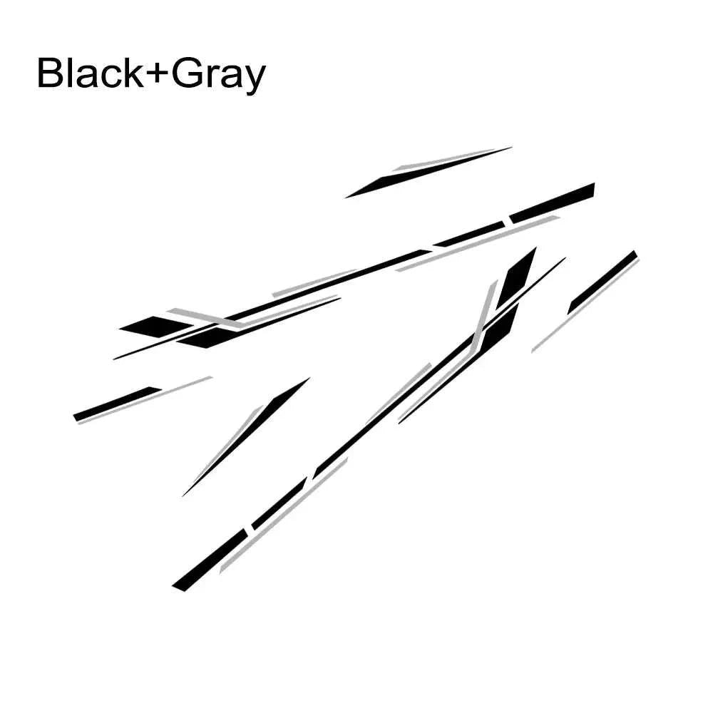 6 Piece Motorhome Stripe Vinyl Stickers for RV, Caravan & Camper Van-Black Gold