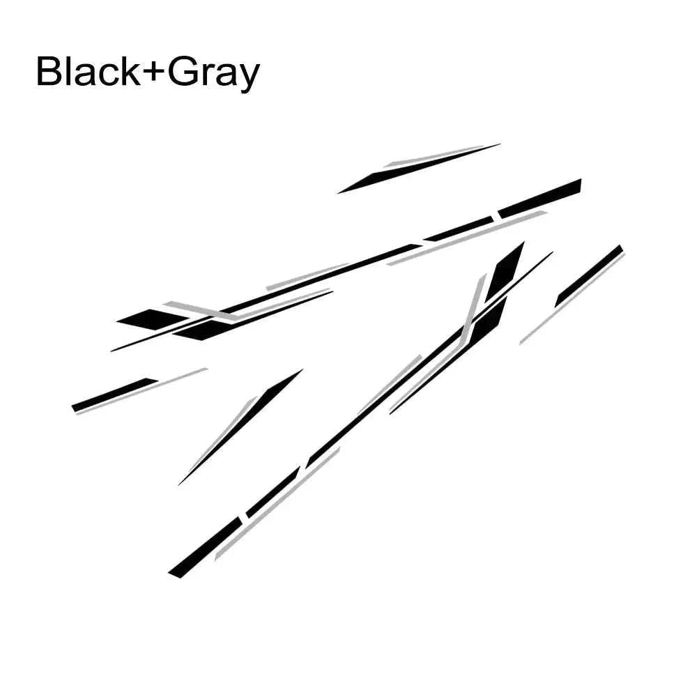 6 Piece Motorhome Stripe Vinyl Stickers for RV, Caravan & Camper Van-Black Gold