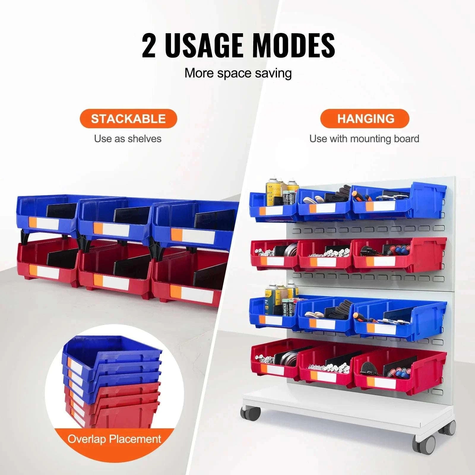 6-Piece Stackable Storage Bins for Garage, Closet & Workspace-6 pcs / spain