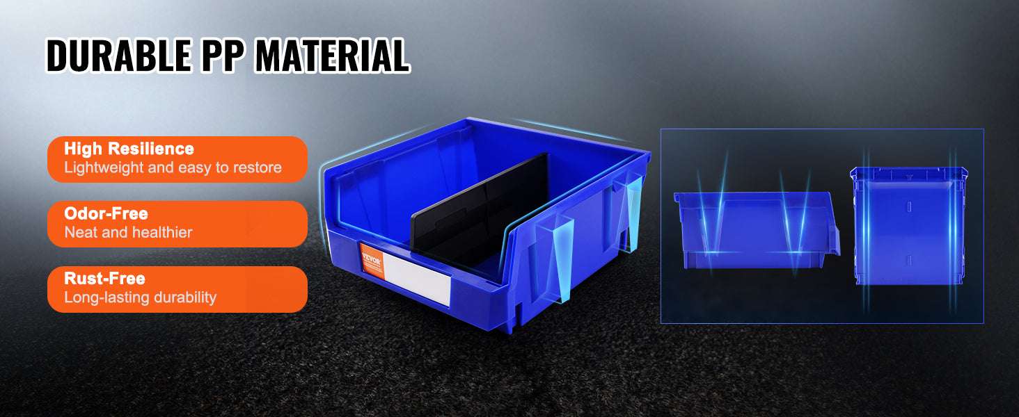 6-Piece Stackable Storage Bins for Garage, Closet & Workspace-6 pcs / spain
