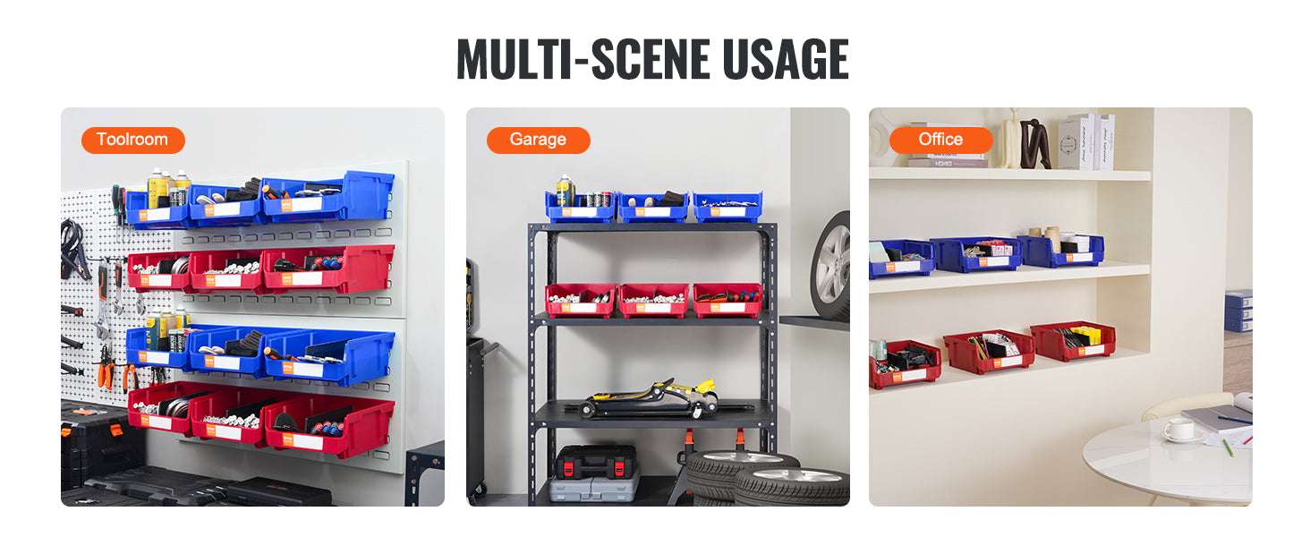 6-Piece Stackable Storage Bins for Garage, Closet & Workspace-6 pcs / spain