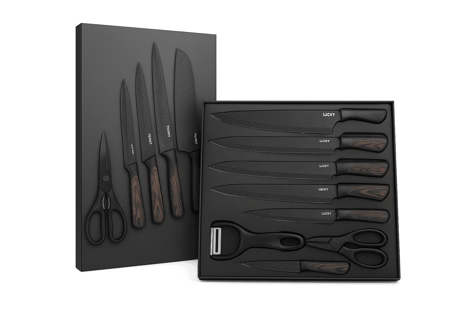 6-Piece Stainless Steel Kitchen Knife Set with Gift Box-United States / 6piece